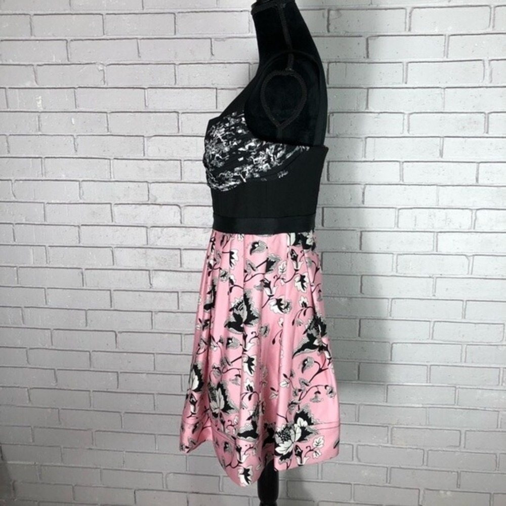Diane von Furstenberg Floral Fit Flare Silk Wool Blend Pita Dress | Size 12 - Picture 6 of 12